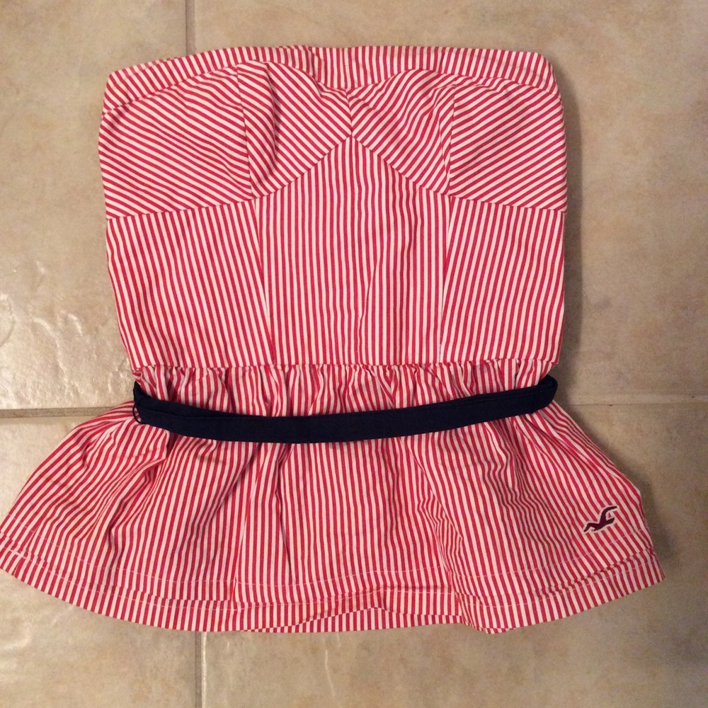 Red/white stripe Hollister tube top